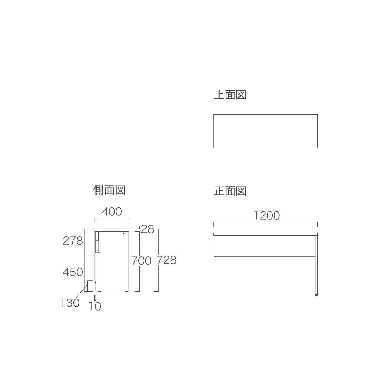 デスクカウンター デスクA MA-120DR