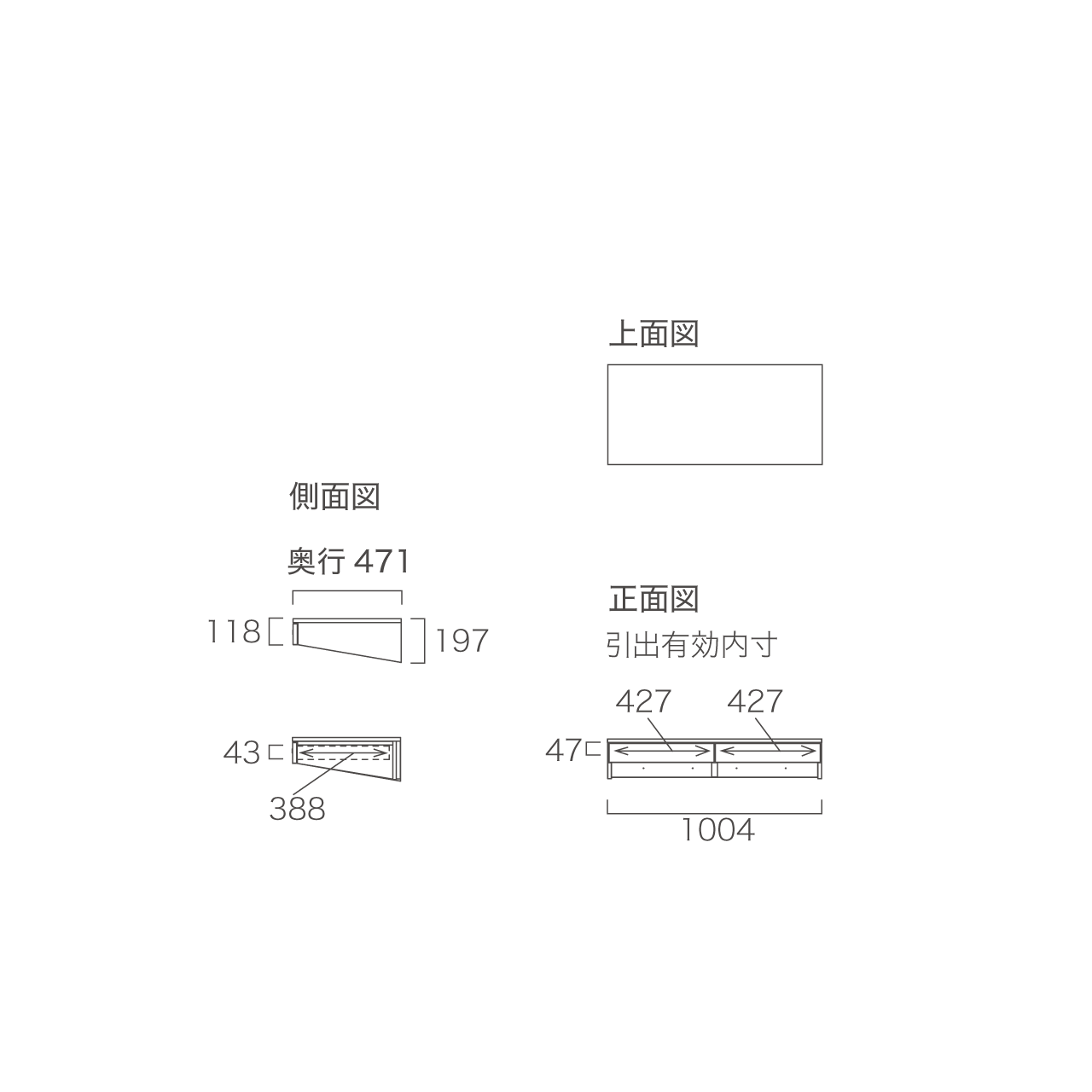 引出付きデスクカウンター MA-D102D