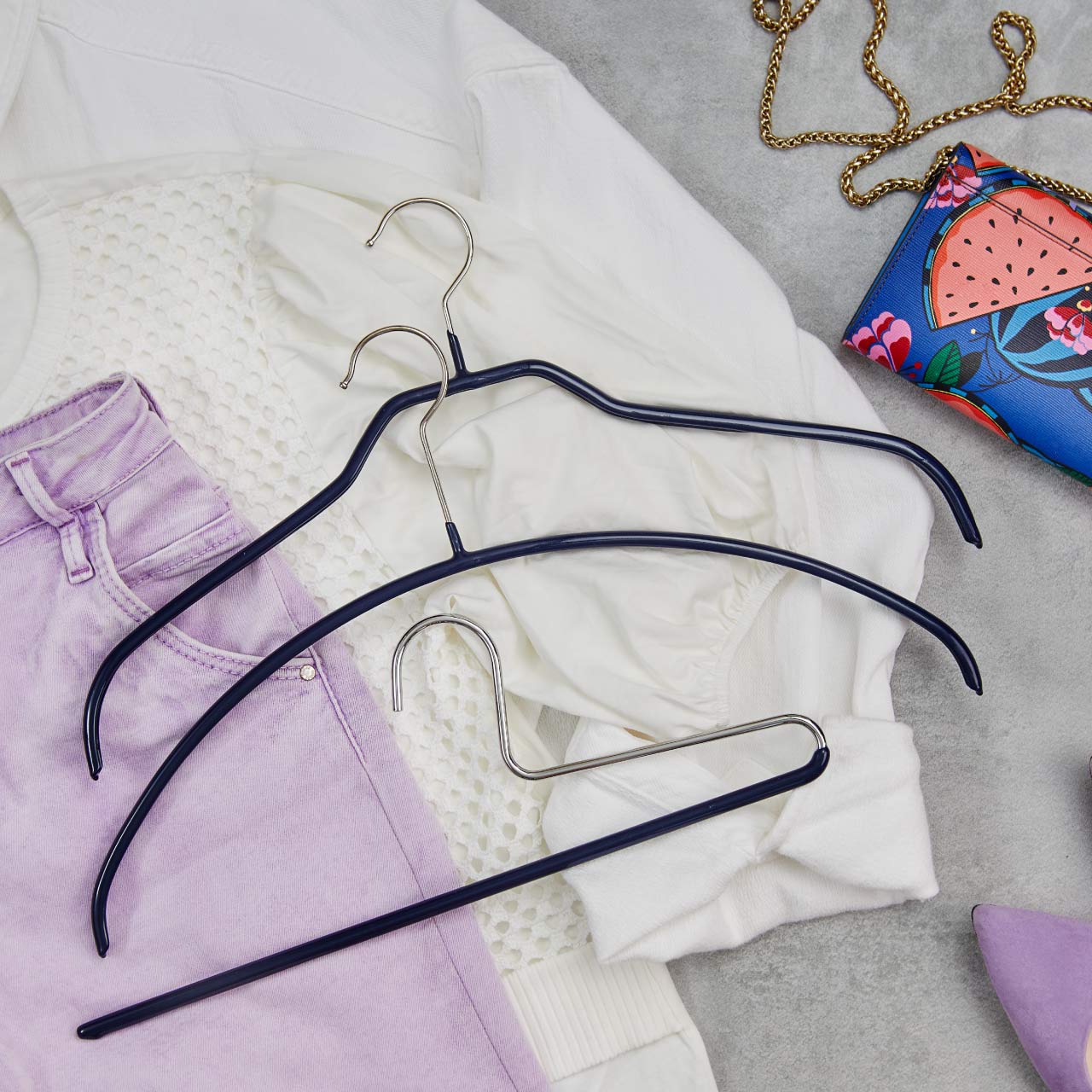 シングルパンツ 10P ダークブルー