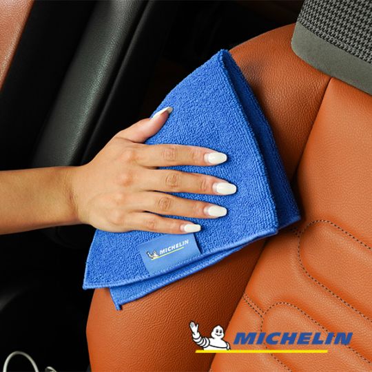 MICHELIN 正規品 マイクロファイバークロス3枚セット ブルー 30cm x 40cm 多目的クロス 洗車 埃取り