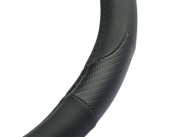 MICHELIN 正規品 ステアリング ホイール カバー ハンドルカバー ブラック 切り返しデザイン 36.8-39.4 cm ミシュラン