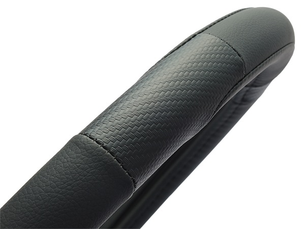 MICHELIN 正規品 ステアリング ホイール カバー ハンドルカバー ブラック 切り返しデザイン 36.8-39.4 cm ミシュラン