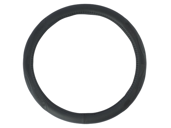MICHELIN 正規品 ステアリング ホイール カバー ハンドルカバー ブラック 型押しデザイン 36.8-39.4 cm ミシュラン