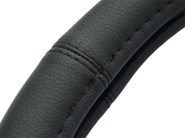 MICHELIN 正規品 ステアリング ホイール カバー ハンドルカバー ブラック 型押しデザイン 36.8-39.4 cm ミシュラン