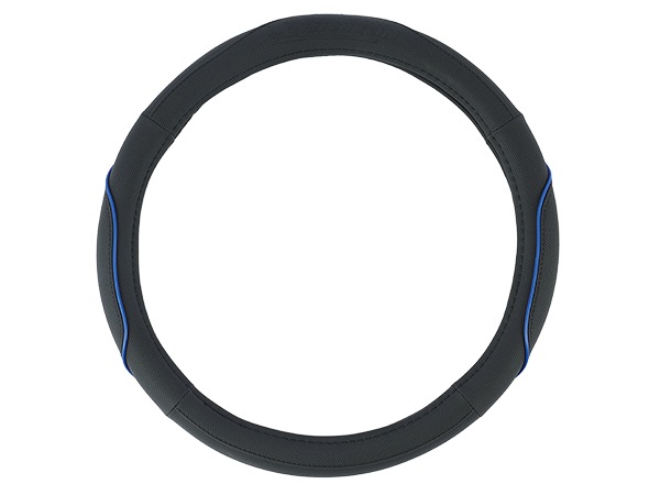 MICHELIN 正規品 ステアリング ホイール カバー ハンドルカバー ネイビー パイピングデザイン 36.8-39.4 cm ミシュラン
