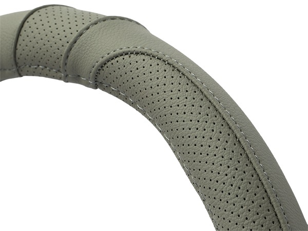 MICHELIN 正規品 ステアリングホイールカバー ハンドルカバー グレー 切り返しデザイン 36.8-39.4 cm ミシュラン
