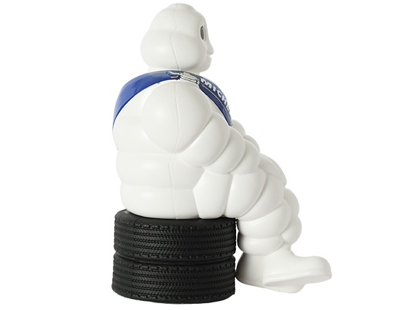 MICHELIN正規品 ミシュラン ビバンダム ムッシュビバンダム ミシュランマン 19cm フィギュア(タイヤ台座 両面テープ固定)