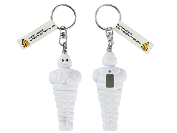 MICHELIN 正規品 デジタル液晶付き ビバンダム型タイヤ空気圧計 タイヤゲージ エアゲージ キーリング付き