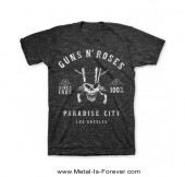 �ڤ����󤻾��ʡ�GUNS N' ROSES -���󥺡�����ɡ���������- SKELETON L.A. LABEL �֥�����ȥ�LA����٥�� T����ġʥإ��������졼��