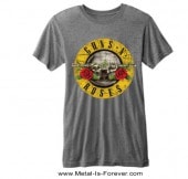 GUNS N' ROSES -���󥺡�����ɡ���������- BULLET LOGO �֥֥�åȡ������� �С��󥢥���T����ġʥ��졼��