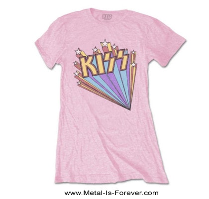 KISS -キッス- STARS 「スターズ」 レディースTシャツ（ピンク
