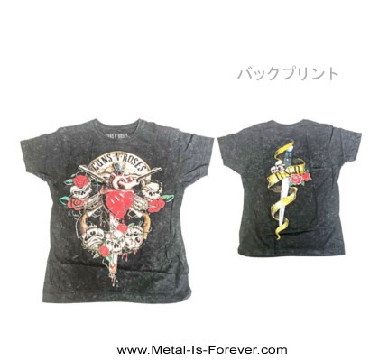 Guns N Roses ガンズ アンド ローゼズ Bleeding Heart Distressed ブリーディング ハート ディストレス 絞り染めtシャツ Sサイズのみ メタルｔシャツショップmetal Is Forever