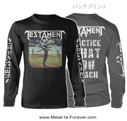 TESTAMENT (テスタメント) PRACTICE WHAT YOU PREACH 「プラクティス・ホワット・ユー・プリーチ」 長袖T