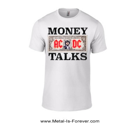 AC/DC (エーシー・ディーシー) MONEY TALKS 「マネートークス」 Tシャツ（白）-メタルTシャツ専門店　METAL IS FOREVER