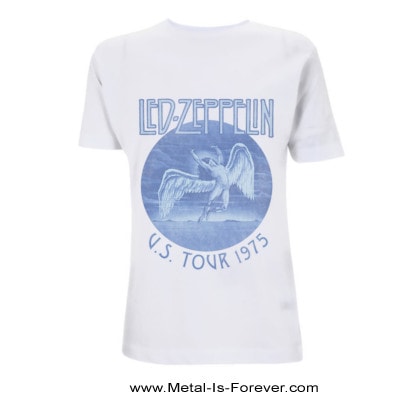 トレシャツ LED ZEPPELIN (レッド・ツェッペリン) TOUR '75 BLUE WASH 「1975年
