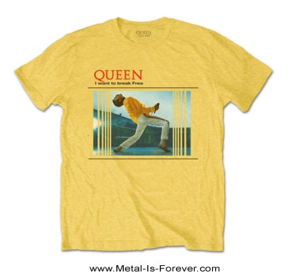 Queen クイーン Break Free ブレイク フリー Tシャツ 黄色 メタルｔシャツショップmetal Is Forever