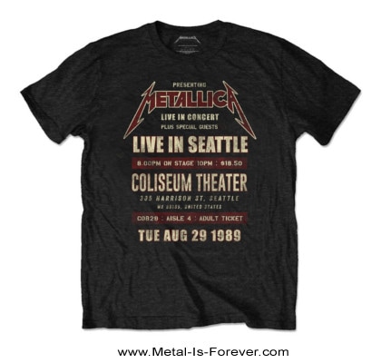 METALLICA (メタリカ) SEATTLE '89 「1989年シアトル」 エコTシャツ