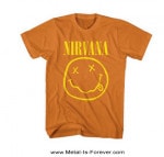 NIRVANA (�˥��������) Yellow Smiley Face �֥������������ޥ��꡼���ե������� T����ġʥ���󥸡�