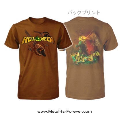 HELLOWEEN (ハロウィン) Straight Out of Hell 「ストレイト・アウト・オブ・ヘル」 Tシャツ（ブラウン）｜メタル