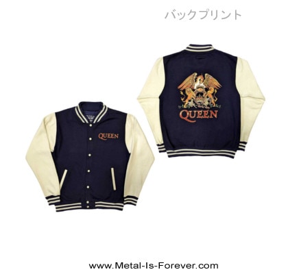 Queen クイーン　ツアージャケット新品Sサイズ QUEEN (クイーン) White Crest 「ホワイト・クレスト」 バーシティ