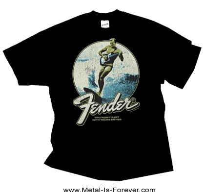 Amazon | [マンブルズ] Fender フェンダー Tシャツ ロゴ 黒 US