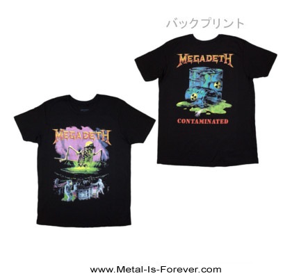 MEGADETH メガデス　2011 ツアープリントTシャツ　mbt180 MEGADETH (メガデス) Contaminated 「コンタミネーション」 T