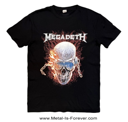 MEGADETH (�ᥬ�ǥ�) Vic & Flames �֥����å�������ɡ��ե쥤�ॹ�� T�����