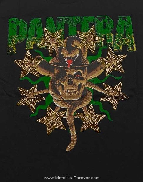 PANTERA (�ѥ�ƥ�) Skull & Snake �֥����롦����ɡ����͡����� T����ġʥ饤�󥹥ȡ����