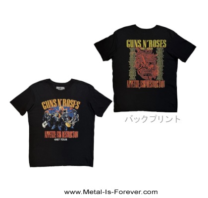 出品準備中　骸骨デザイン Tシャツ REFFERENCE TOUR GUNS N' ROSES (ガンズ・アンド・ローゼズ) Skeleton 1987 Tour