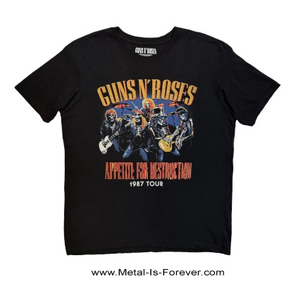 GUNS N' ROSES (���󥺡�����ɡ���������) Skeleton 1987 Tour �֥�����ȥ�1987ǯ�ĥ����� T�����