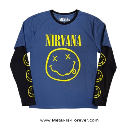 NIRVANA (�˥��������) Yellow Happy Face �֥����������ϥåԡ����ե������� �쥤�䡼��ĹµT�����