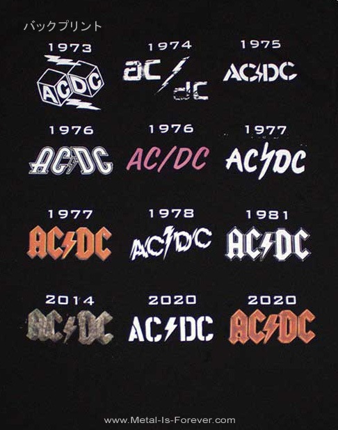 AC/DC (ǥ) Logo History ֥ҥȥ꡼ 50ǯǰԥ