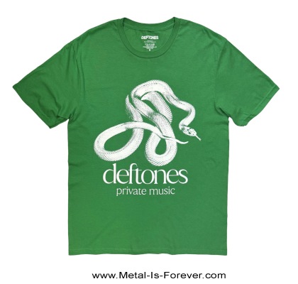DEFTONES 緑 Tシャツ Mサイズ DEFTONES (デフトーンズ) Private Music 「プライベート・ミュージック