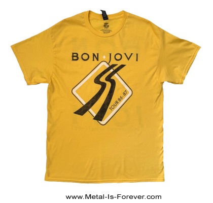 BON JOVI (�ܥ󡦥������) Tour '87 Road Sign ��1987ǯ�ĥ����� T����ġʲ�����