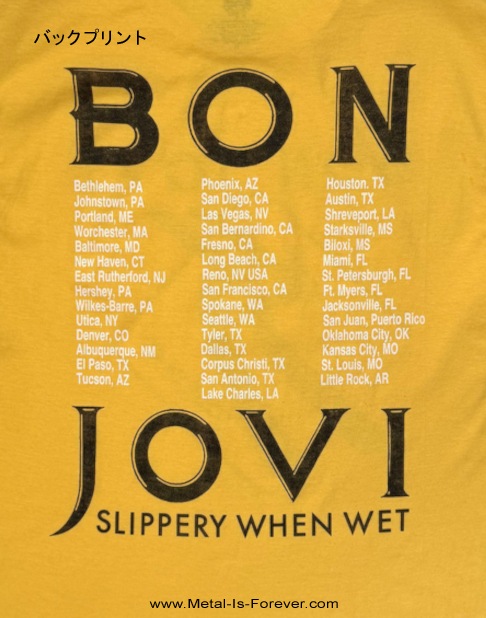 BON JOVI (�ܥ󡦥������) Tour '87 Road Sign ��1987ǯ�ĥ����� T����ġʲ�����