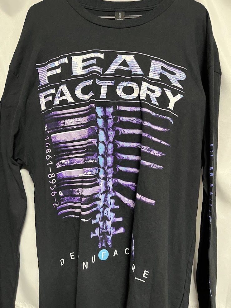 �ں߸ˤ����FEAR FACTORY (�ե������ե����ȥ꡼) Demanufacture �֥ǥ��ޥ˥ե������㡼�� ĹµT����� XL������