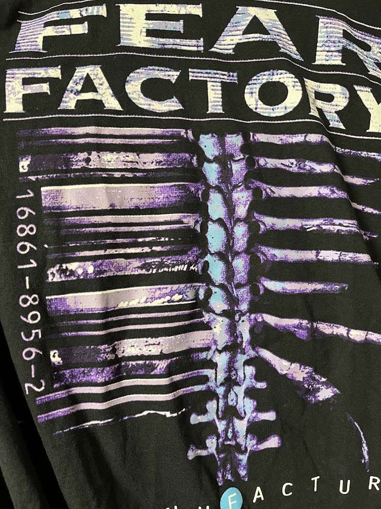�ں߸ˤ����FEAR FACTORY (�ե������ե����ȥ꡼) Demanufacture �֥ǥ��ޥ˥ե������㡼�� ĹµT����� XL������
