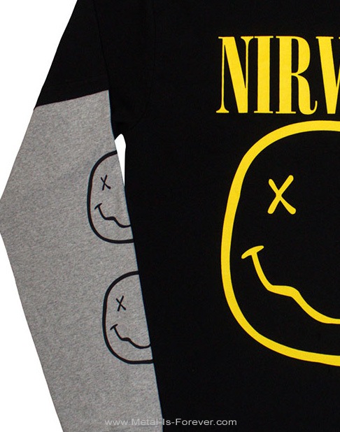 NIRVANA (�˥��������) Yellow Happy Face �֥����������ϥåԡ����ե������� �쥤�䡼��ĹµT�����