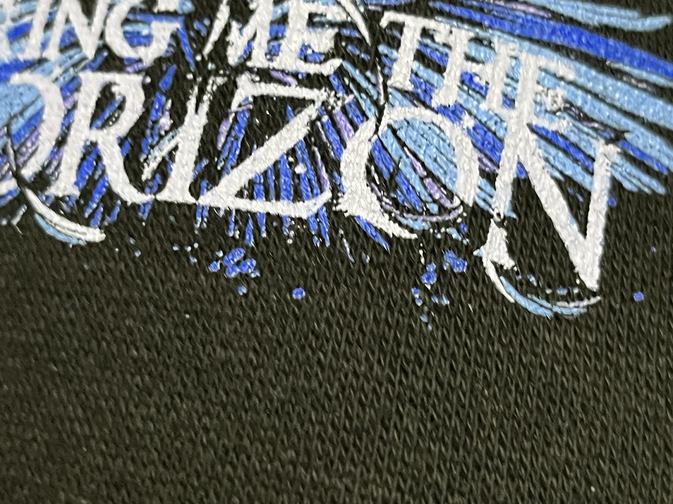 �ں߸ˤ����BRING ME THE HORIZON (�֥�󥰡��ߡ��������ۥ饤����) Blue Crow Wings �֥֥롼���������������󥰥��� ���åס��ѡ����� M������