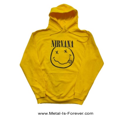 ★NIRVANA★ YELLOW GRUNGE FACE スマイリー スウェットシャツ NIRVANA (ニルヴァーナ) Yellow Smiley Face 「イエロー