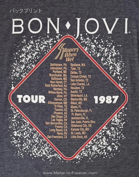 BON JOVI (�ܥ󡦥������) Slippery When Wet �֥磻��ɡ����󡦥������ȥ꡼�ġ� Tour '87 T����ġʥǥ˥ࡦ�֥롼��