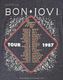 BON JOVI (�ܥ󡦥������) Slippery When Wet �֥磻��ɡ����󡦥������ȥ꡼�ġ� Tour '87 T����ġʥǥ˥ࡦ�֥롼��