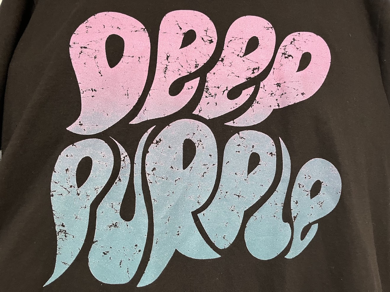�ں߸ˤ����DEEP PURPLE (�ǥ����ס��ѡ��ץ�) Bubble Logo �֥Х֥뎥������ T����� M��������L������������
