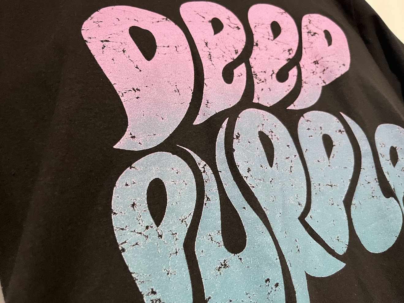 �ں߸ˤ����DEEP PURPLE (�ǥ����ס��ѡ��ץ�) Bubble Logo �֥Х֥뎥������ T����� M��������L������������