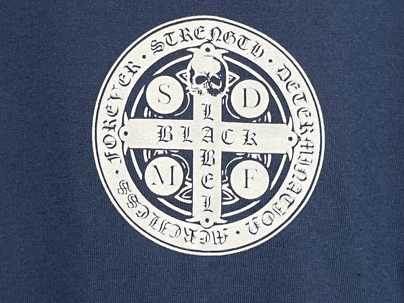 �ں߸ˤ����BLACK LABEL SOCIETY (�֥�å����졼�٥롦���������ƥ�) Mini SDMF Emblem T����ġʥǥ˥ࡦ�֥롼�� XL������