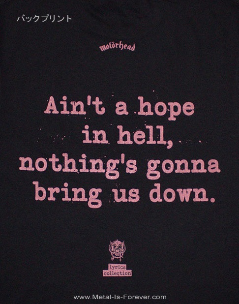 MOTORHEAD (�⡼�����إå�) Bomber Lyric �֥ܥ�С������å��� �ԥ����