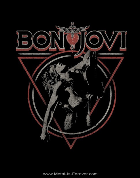 BON JOVI (�ܥ󡦥������) TRIANGLE OVERLAP �֥ȥ饤���󥰥롦�����С���åס� T�����
