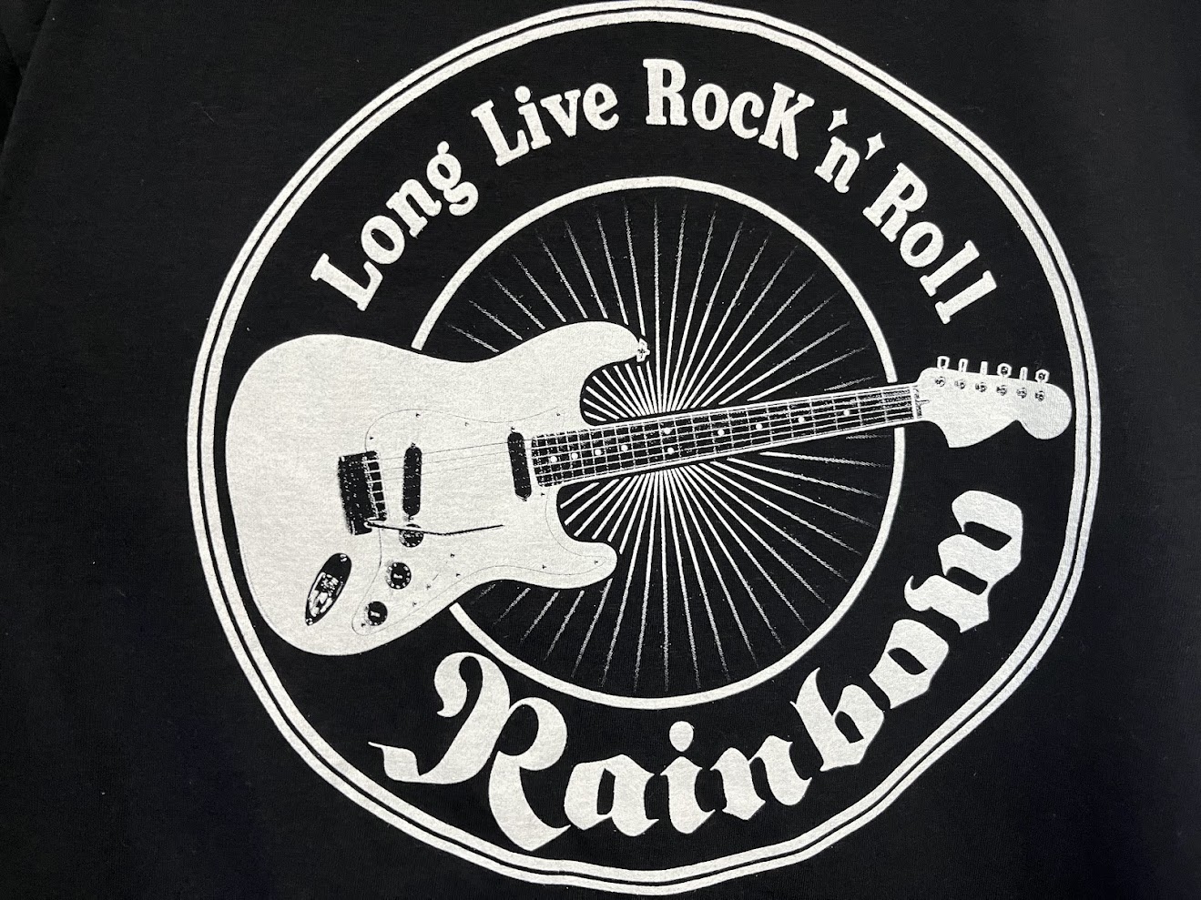 �ں߸ˤ����RAINBOW (�쥤��ܡ�) Long Live Rock 'N' Roll Guitar �֥��󥰡���������å��󡦥����롦�������� T�����  L�������ڥ��쥯�����������ƥ��