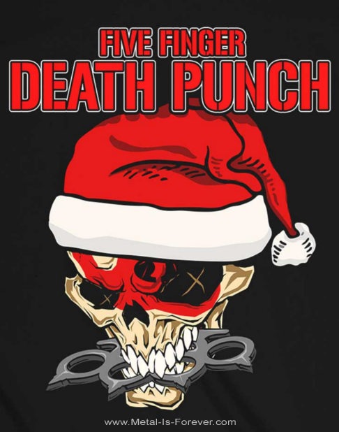 FIVE FINGER DEATH PUNCH (�ե��������ե��󥬡����ǥ����ѥ��) Santa Knucklehead �֥��󥿡��ʥå���إåɡ� T�����