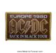 AC/DC (ǥ) Europe 1980 Back In Black Tour֥Хå󡦥֥å1980ǯĥ åڥ